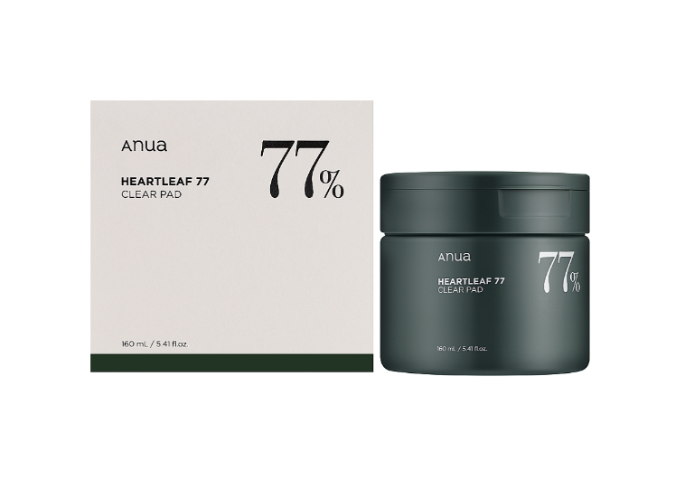 ANUA Heartleaf 77% רפידת טונר לעור זכוכית טיפוח עור קוריאני (70 רפידות)